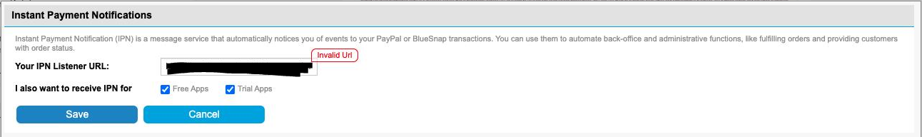 Invalid url